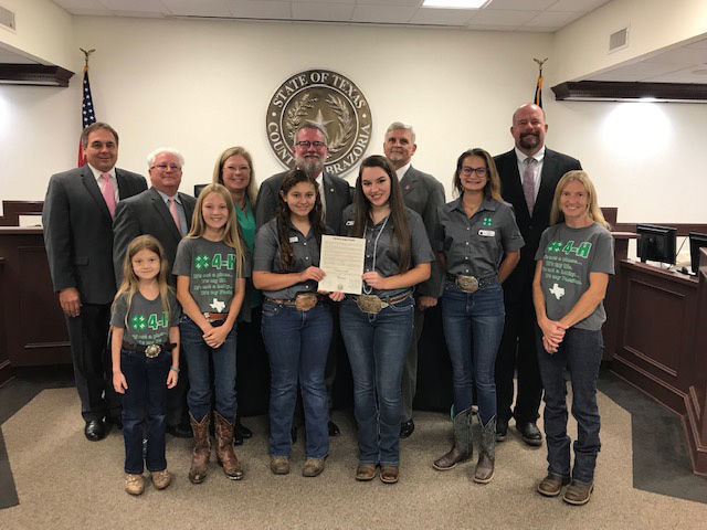 Count Commissioners’ Court Deemed October 6-12, 2019 as “National 4-H Week"